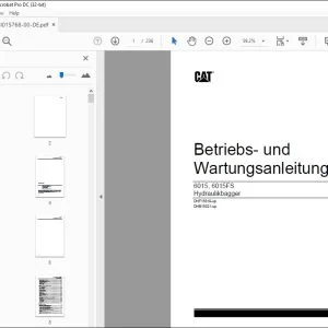 CAT 6015, 6015FS Hydraulikbagger Betriebs- und Wartungsanleitung BI015768 - PDF DOWNLOAD (German)