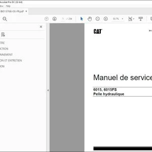 CAT 6015, 6015FS Pelle hydraulique Manuel de service BI015768 - PDF DOWNLOAD