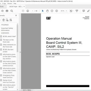 CAT 6030, 6030FS Board Control System III, CAMP, SIL2 Operation Manual BI015329 - PDF DOWNLOAD