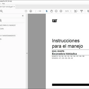 CAT 6040, 6040FS Excavadora hidráulica Instrucciones para el manejo BI017207 - PDF DOWNLOAD (Spanish)