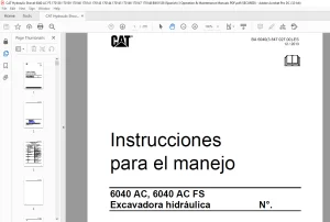 CAT 6040 AC, 6040 AC FS Excavadora hidráulica E Instrucciones Para el Manejo 3847027 - PDF DOWNLOAD (Spanish)