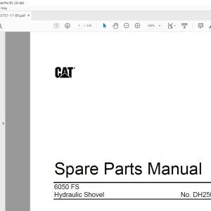 CAT 6050 FS Hydraulic Shovel Spare Parts Manual DH250119 - PDF DOWNLOAD