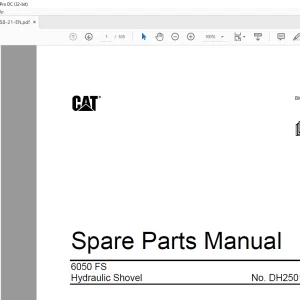 CAT 6050 FS Hydraulic Shovel Spare Parts Manual DH250120 - PDF DOWNLOAD