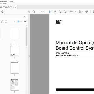 CAT 6060, 6060FS Escavadeira Hidráulica Board Control System Manual de Operação BI017745 - PDF DOWNLOAD (Portuguese)