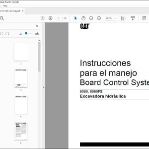 CAT 6060, 6060FS Excavadora hidráulica Board Control System Instrucciones para el manejo BI017745 - PDF DOWNLOAD (Spanish)