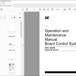 CAT 6060, 6060FS Hydraulic Shovel Board Control System Operation & Maintenance Manual BI017745 - PDF DOWNLOAD