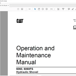 CAT 6060, 6060FS Hydraulic Shovel Operation & Maintenance Manual BI017762 - PDF DOWNLOAD