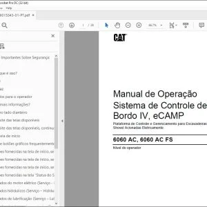 CAT 6060AC, 6060AC FS eCAMP Sistema de Controle de Bordo IV Manual de Operação BI015343 - PDF DOWNLOAD (Portuguese)