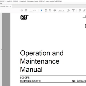 CAT 6090FS Hydraulic Shovel Operation & Maintenance Manual BI015811 - PDF DOWNLOAD