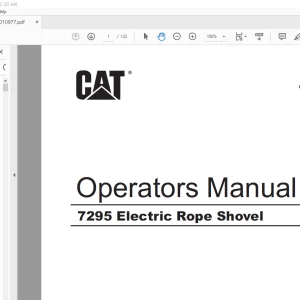 CAT 7295 Electric Rope Shovel Operators Manual - PDF DOWNLOAD