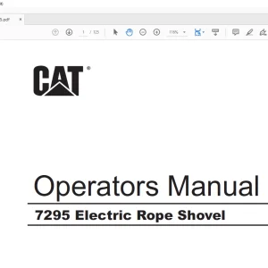 CAT 7295 Electric Rope Shovel Operators Manual  - PDF DOWNLOAD