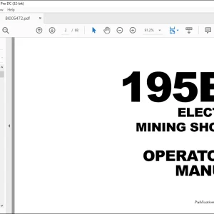 CAT BUCYRUS 195 BI ELECTRIC MINING SHOVEL OPERATOR'S MANUAL - PDF DOWNLOAD