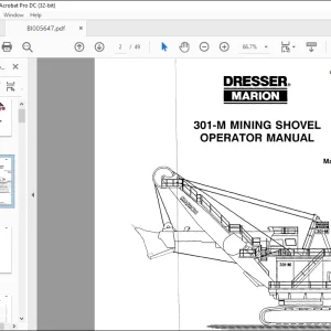 CAT BUCYRUS 301-M MINING SHOVEL OPERATOR'S MANUAL BI005647 - PDF DOWNLOAD