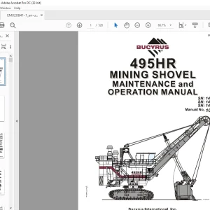 CAT BUCYRUS 495 HR MINING SHOVEL MAINTENANCE & OPERATION MANUAL EM020841 - PDF DOWNLOAD