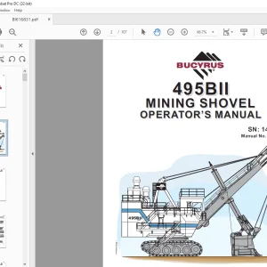 CAT BUCYRUS 495BII MINING SHOVEL OPERATOR’S MANUAL SN 141124 - PDF DOWNLOAD