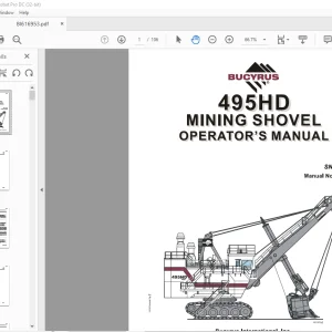 CAT BUCYRUS 495HD MINING SHOVEL MAINTENANCE & OPERATION MANUAL - PDF DOWNLOAD