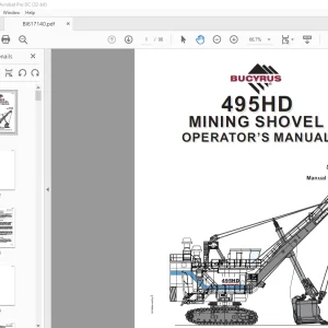 CAT BUCYRUS 495HD MINING SHOVEL OPERATOR’S MANUAL SN141246 - PDF DOWNLOAD