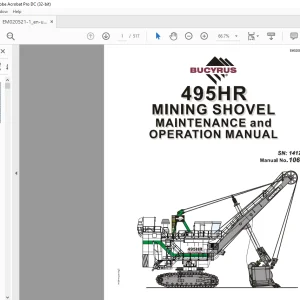 CAT BUCYRUS 49SHR MINING SHOVEL MAINTENANCE & OPERATION MANUAL SN141261 - PDF DOWNLOAD
