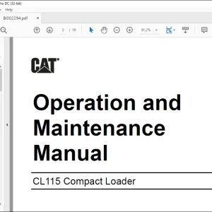 CAT BUCYRUS CL115 Load Haul Dump Operation and Maintenance Manual  - PDF DOWNLOAD