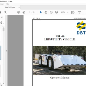 CAT BUCYRUS FBL-10 LHD UTILITY VEHICLE Load Haul Dump Operators Manual -  PDF DOWNLOAD