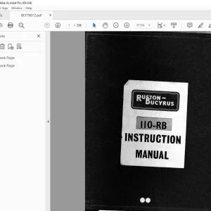 CAT Bucyrus 110-RB Instructions Manual BI379872 PDF DOWNLOAD