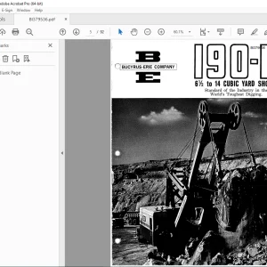 CAT Bucyrus 190-B Shovel Maintenance & Operation Manual BI379536 PDF DOWNLOAD