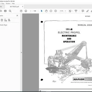CAT Bucyrus 191-M Electric Propel Maintenance & Operation Manual BI379605 PDF DOWNLOAD