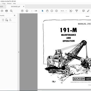 CAT Bucyrus 191-M Maintenance & Operation Manual 2102 PDF DOWNLOAD
