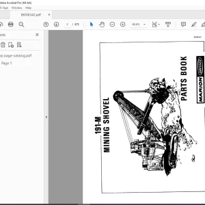 CAT Bucyrus 191-M Mining Shovel Parts Manual BI006342 PDF DOWNLOAD