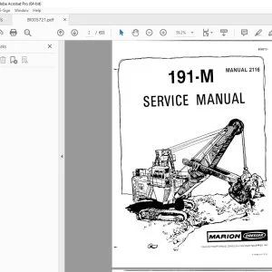 CAT Bucyrus 191-M Service Manual BI005721 PDF DOWNLOAD