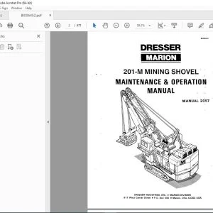 CAT Bucyrus 201-M MINING SHOVEL Maintenance & Operation Manual BI006452 PDF DOWNLOAD