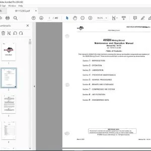 CAT Bucyrus 495BII Mining Shovel Maintenance & Operation Manual SN 141113 PDF DOWNLOAD