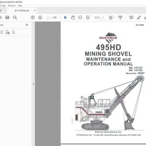 CAT Bucyrus 495HD MINING SHOVEL Maintenance & Operation Manual BI116048 PDF DOWNLOAD