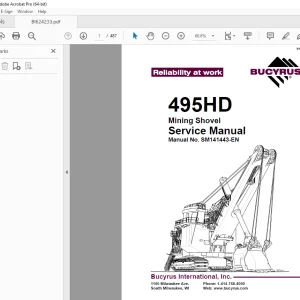 CAT Bucyrus 495HD Mining Shovel Service Manual SM141443-EN PDF DOWNLOAD