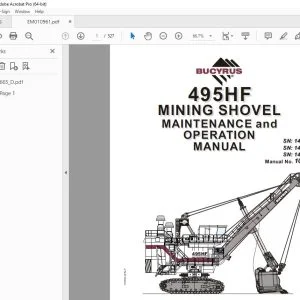 CAT Bucyrus 495HF Mining Shovel Maintenance & Operation Manual 10665 PDF DOWNLOAD