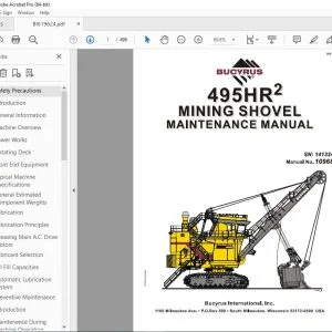 CAT Bucyrus 495HR2 Mining Shovel Maintenance Manual SN 141324 PDF DOWNLOAD