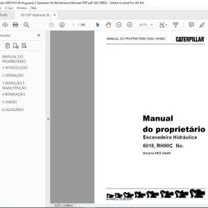 CAT Bucyrus 6018 RH90C Escavadeira Hidráulica Manual do Proprietario 3725086 PDF DOWNLOAD (Portuguese)