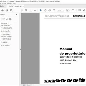 CAT Bucyrus 6018 RH90C Escavadeira Hidráulica Manual do Proprietario 3725086 PDF DOWNLOAD (Portuguese)