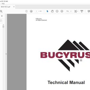CAT Bucyrus CL215 Load Haul Dump Service Manual SN5003975  - PDF DOWNLOAD