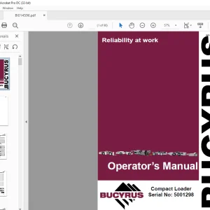 CAT Bucyrus Compact Loader Operator’s Manual SN 5001298 - PDF DOWNLOAD