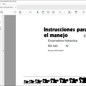 CAT Bucyrus Excavadora hidráulica RH340 INSTRUCCIONES PARA EL MANEJO BI651559 -PDF DOWNLOAD (Spanish)
