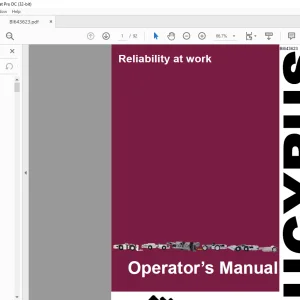 CAT Bucyrus FBL-10 LHD Utility Load Haul Dump Operator’s Manual SN5000668    - PDF DOWNLOAD