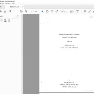 CAT Bucyrus MARION 111-M WARD-LEONARD ELECTRIC Operation, Maintenance & Service Manual 1014 PDF DOWNLOAD