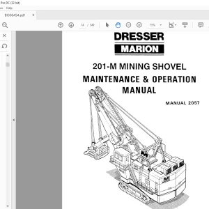 CAT Bucyrus MARION 201-M MINING SHOVEL OPERATION AND MAINTENANCE MANUAL 2057 - PDF DOWNLOAD