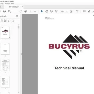 CAT Bucyrus MK20HE Single Boom Hydraulic Jumbo Operator & Maintenance Manual BI615906 PDF DOWNLOAD
