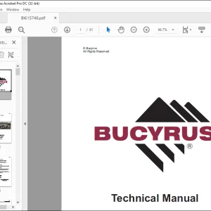 CAT Bucyrus MK4HE Single Boom Hydraulic Jumbo Operator Manual SN S07-4525  - PDF DOWNLOAD