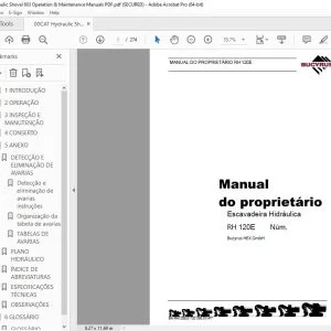 CAT Bucyrus RH 120E Escavadeira Hidráulica Manual do Proprietario 3720380 PDF DOWNLOAD (Portuguese)