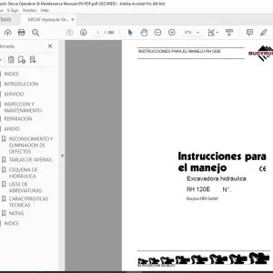 CAT Bucyrus RH 120E Excavadora hidráulica Instrucciones Para EL Manejo 3666350 PDF DOWNLOAD (Spanish)