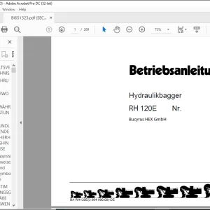 CAT Bucyrus RH 120E Hydraulikbagger BETRIEBSANLEITUNG BI651323  - PDF DOWNLOAD (German)