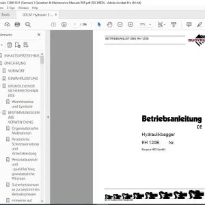 CAT Bucyrus RH 120E Hydraulikbagger Betriebsanleitung 3663730 PDF DOWNLOAD (German)